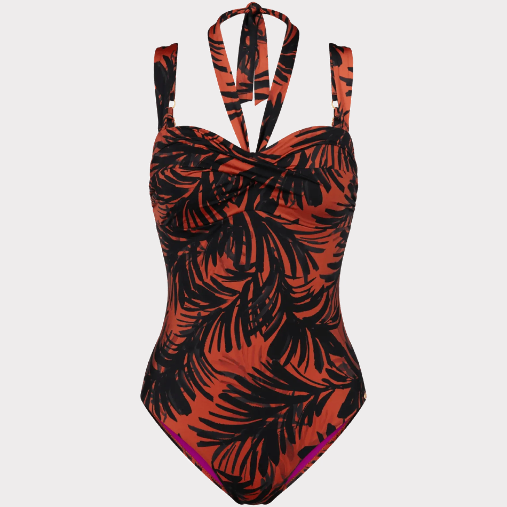 SUMMER PALM Bandeau swimsuit