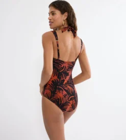 SUMMER PALM Bandeau swimsuit