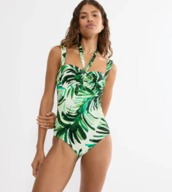 SUMMER PALM Bandeau swimsuit