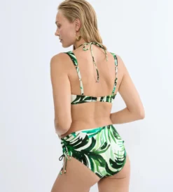 SUMMER PALM Padded bikini top with detachable straps