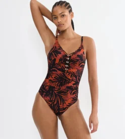 SUMMER PALM Swimsuit with padded cups