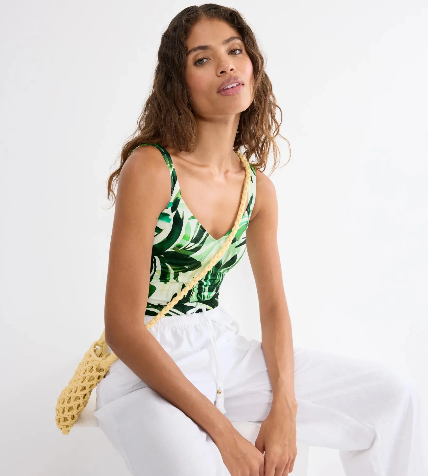 SUMMER PALM Swimsuit with padded cups