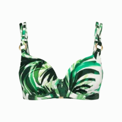 SUMMER PALM Wired bikini top with padded cups