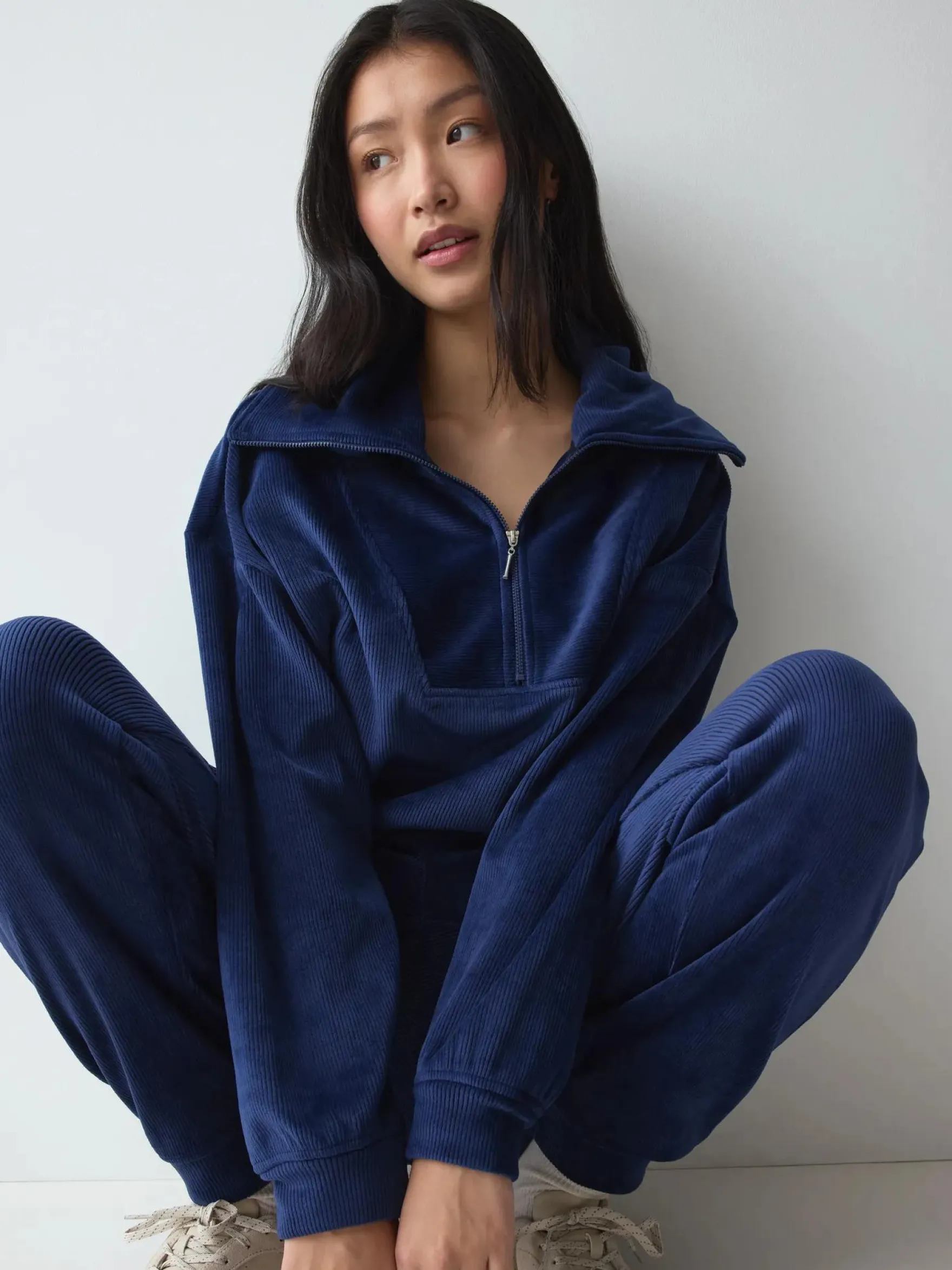 VELOUR RIB Sweater