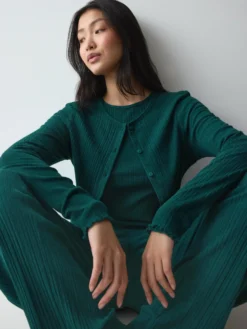 VERSATILE RIB Long-sleeve cardigan