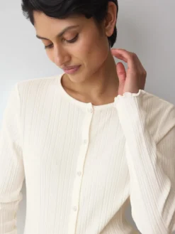 VERSATILE RIB Long-sleeve cardigan